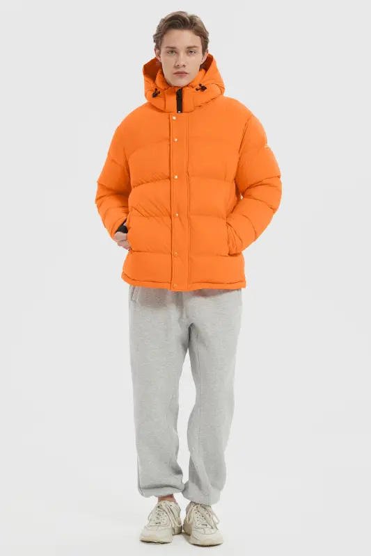 Aurora Mens Down Puffer with Detachable Hood