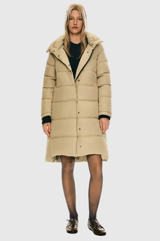 Hooded Winter Two-Way Zipper Down Coat