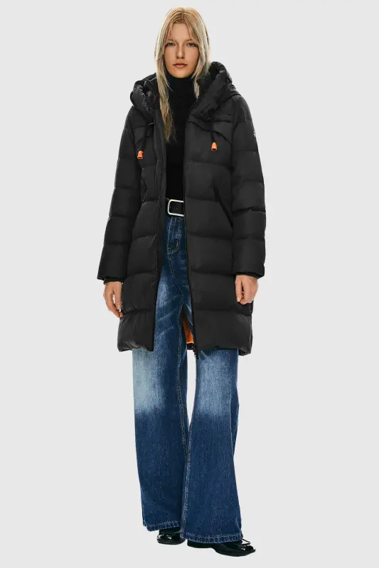 Long Thickened Hooded Down Jacket